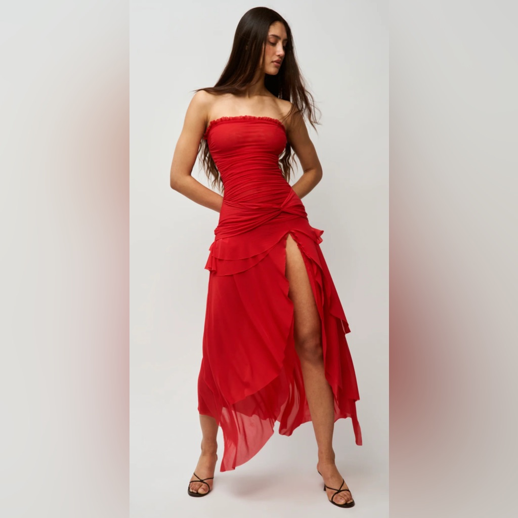 Danielle Guizio Lyla Twist Red Dress